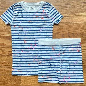 Splatter Paint Short-Sleeve Pajama Set